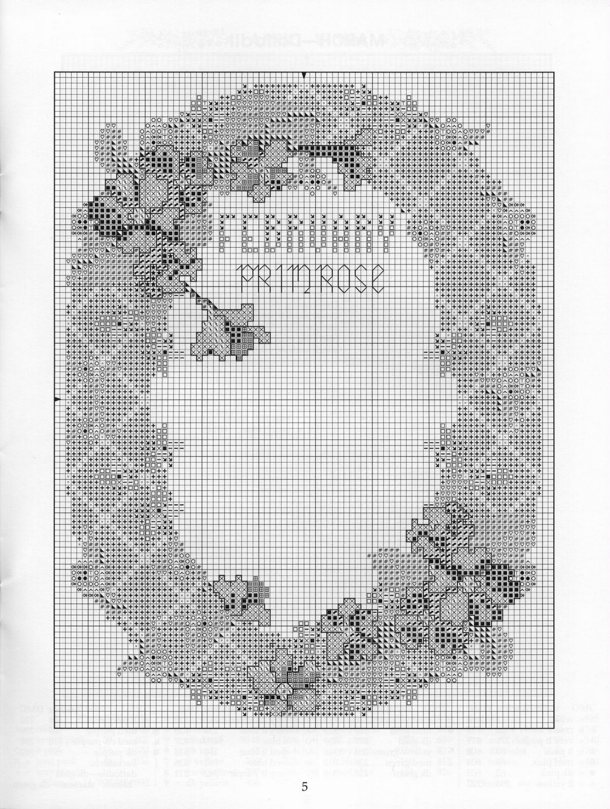 Schema punto croce Mesi 5