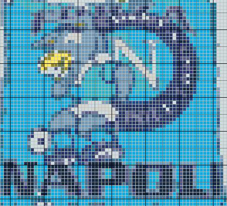 Schema punto croce Ciuccio-napoli