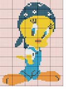 Schema punto a croce Titti rap