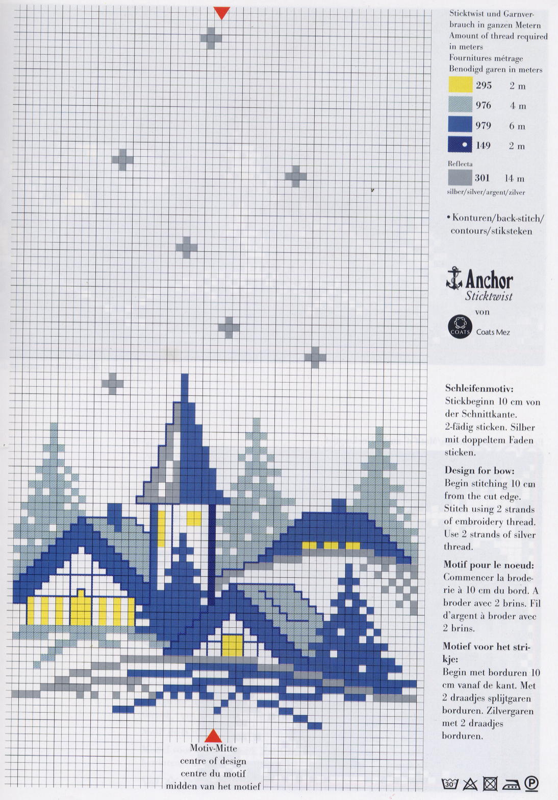 Schema punto croce Tovaglia 04