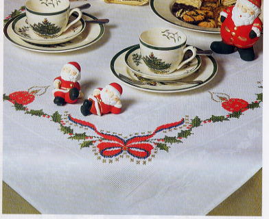 Schema punto croce Tovaglia 08