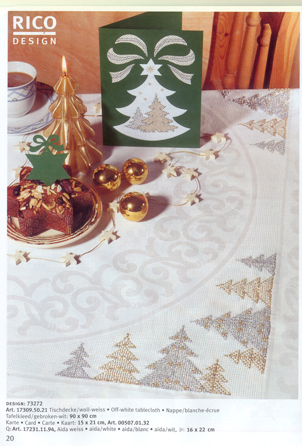 Schema punto croce Tovaglia 100