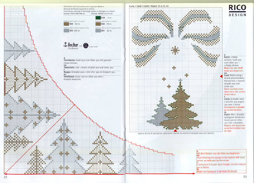 Schema punto croce Tovaglia 101