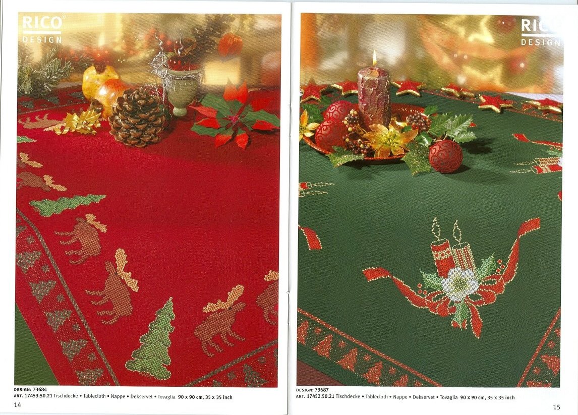 Schema punto croce Tovaglia 202