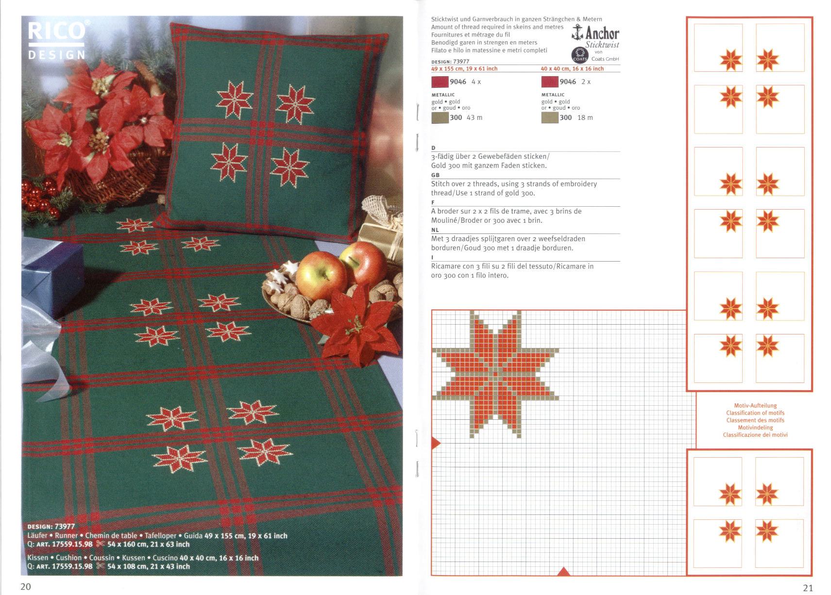 Schema punto croce Tovaglia 218