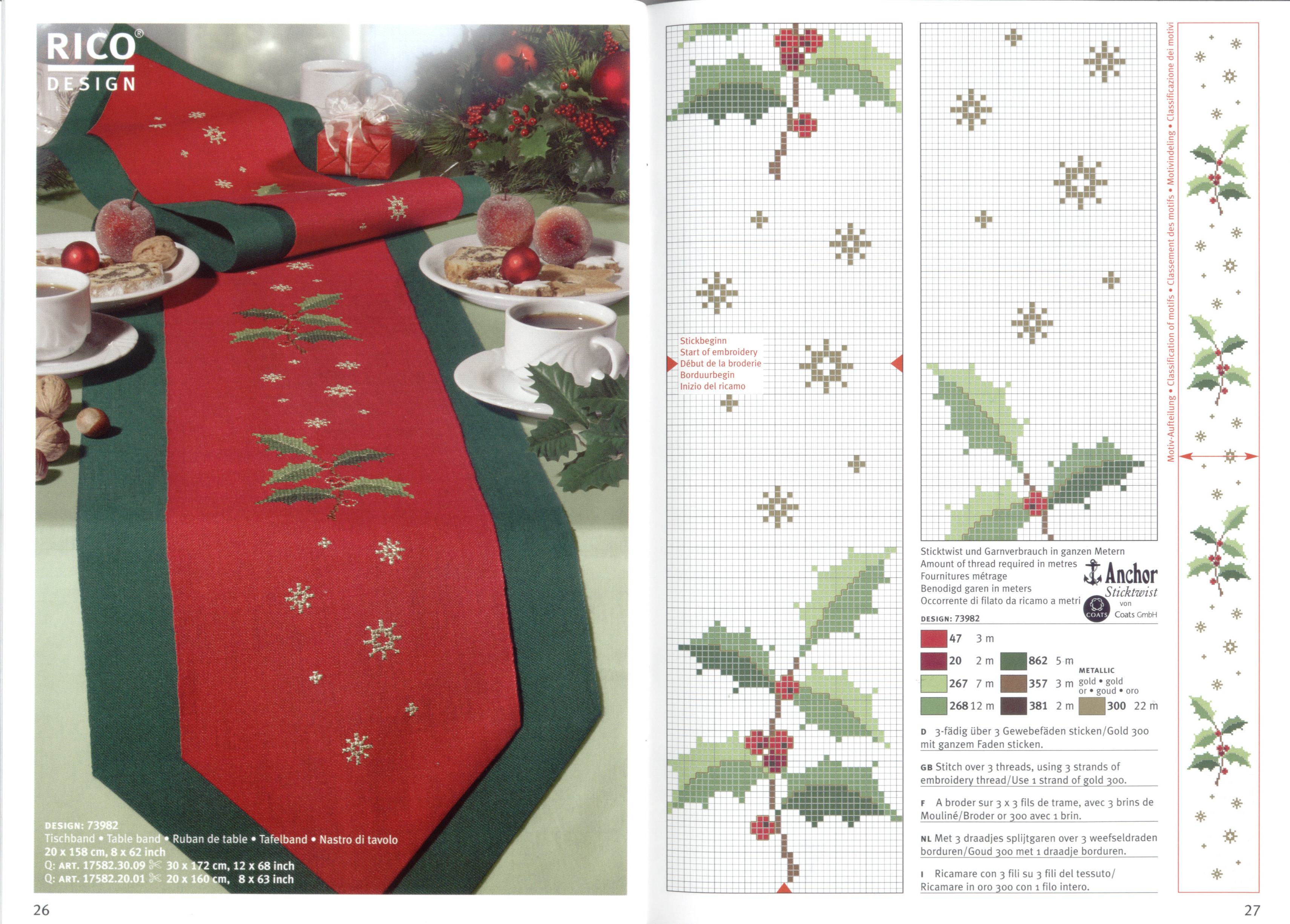 Schema punto croce Tovaglia 219