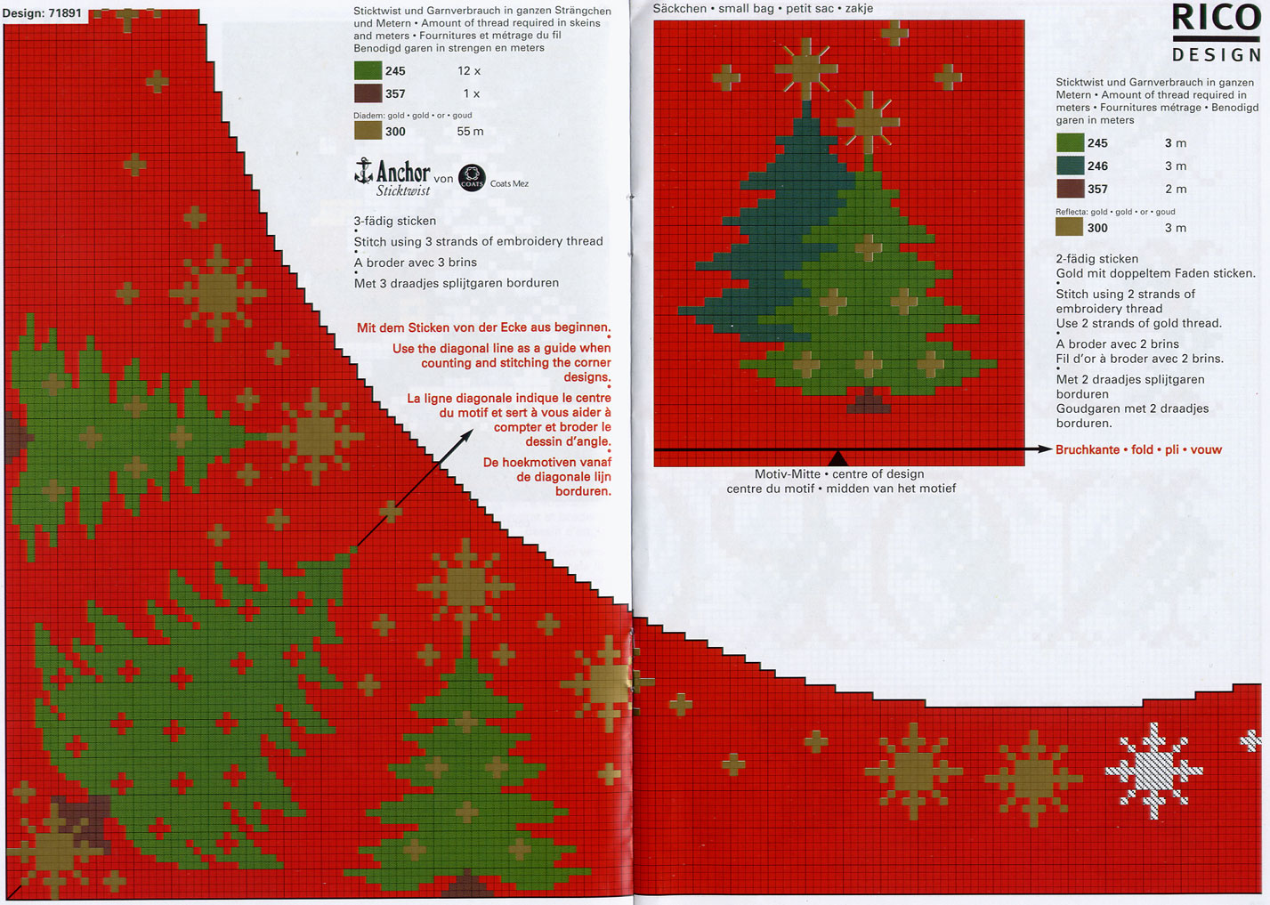 Schema punto croce Tovaglia 29