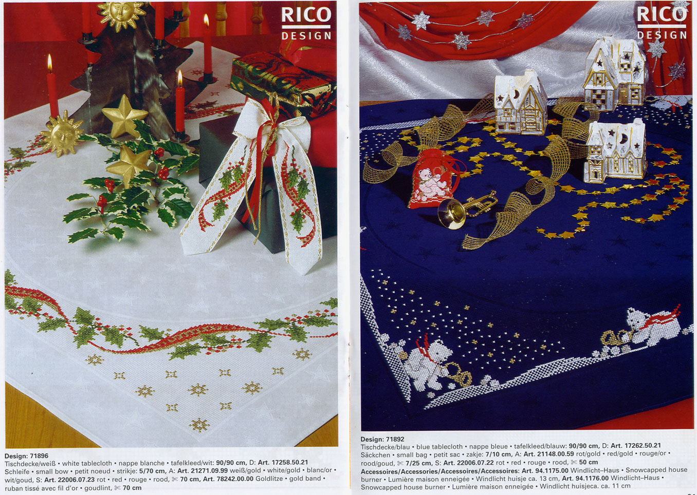 Schema punto croce Tovaglia 31