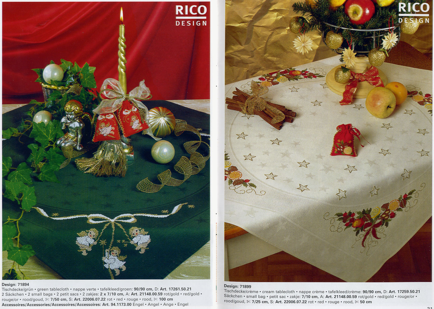 Schema punto croce Tovaglia 35