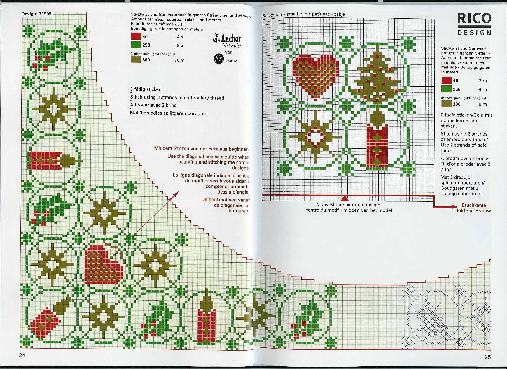 Schema punto croce Tovaglia 40