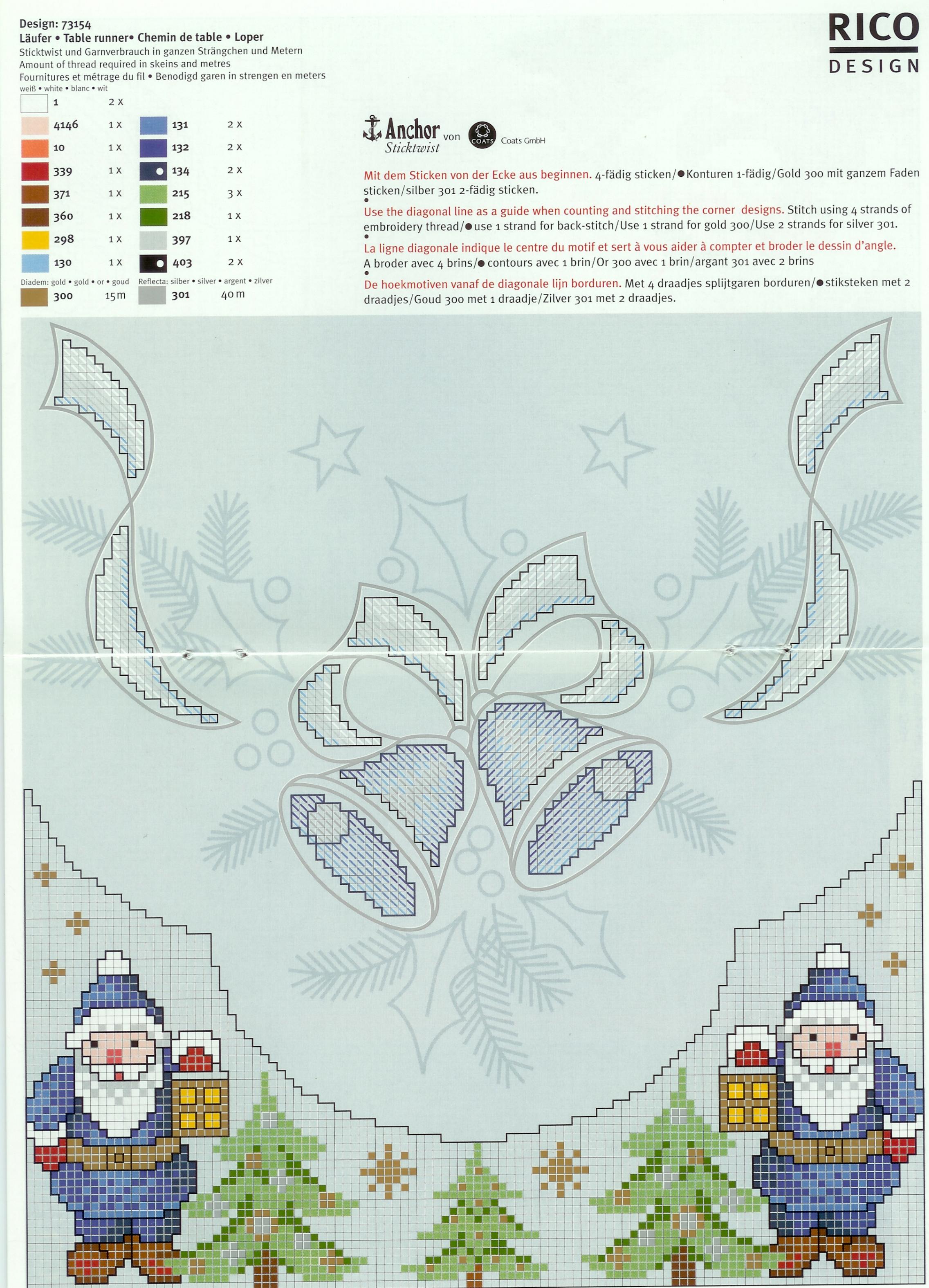 Schema punto croce Tovaglia 76