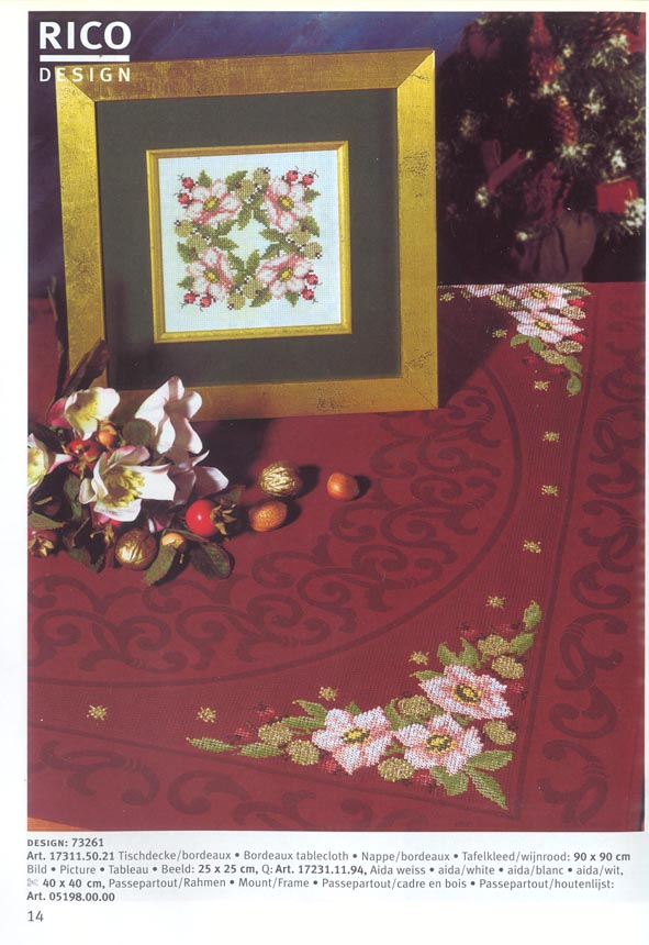 Schema punto croce Tovaglia 96