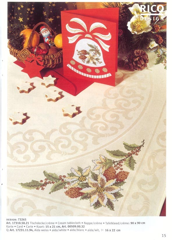 Schema punto croce Tovaglia 98