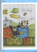 Schema punto croce Trenino Animali 2