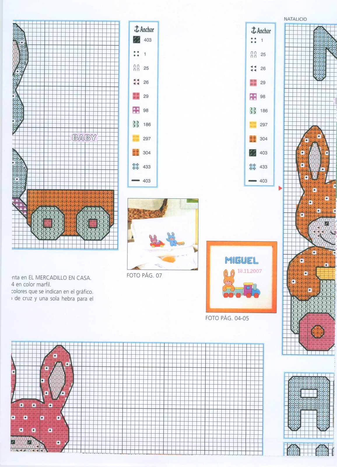 Schema punto croce Trenino Alfabeto 2