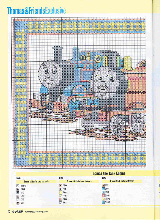 Schema punto croce Trenino Thomas 2