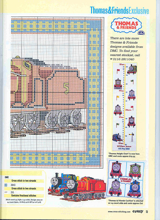 Schema punto croce Trenino Thomas 3