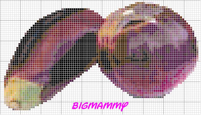 Schema punto croce Melanzana Big