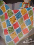 Schema punto croce Quadrati Arcobaleno