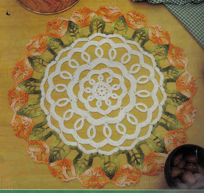 Schema punto croce Centrino Bordo Colorato