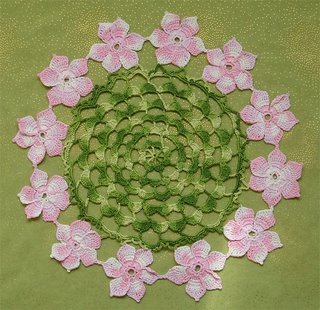 Schema punto croce Centrino Verde