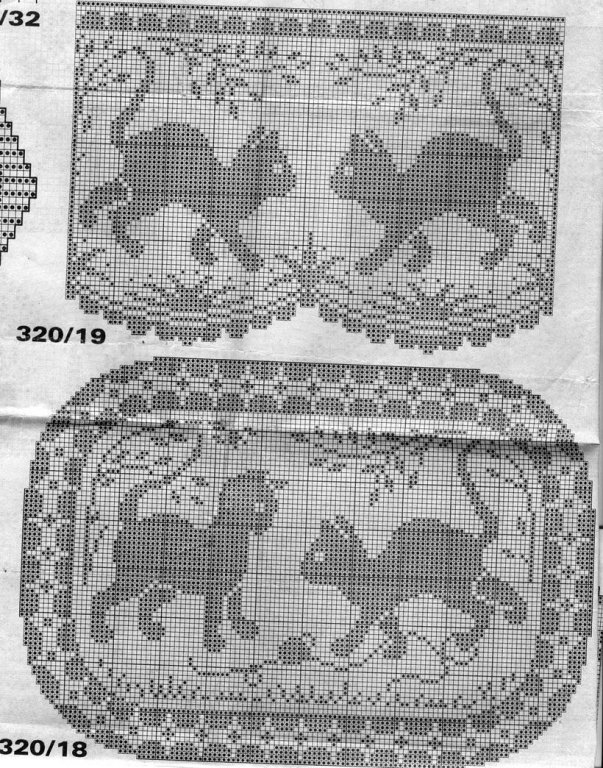 Schema punto croce Gatti