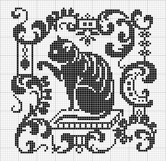 Schema punto croce Gatto