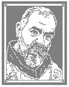 Schema punto croce Padre Pio